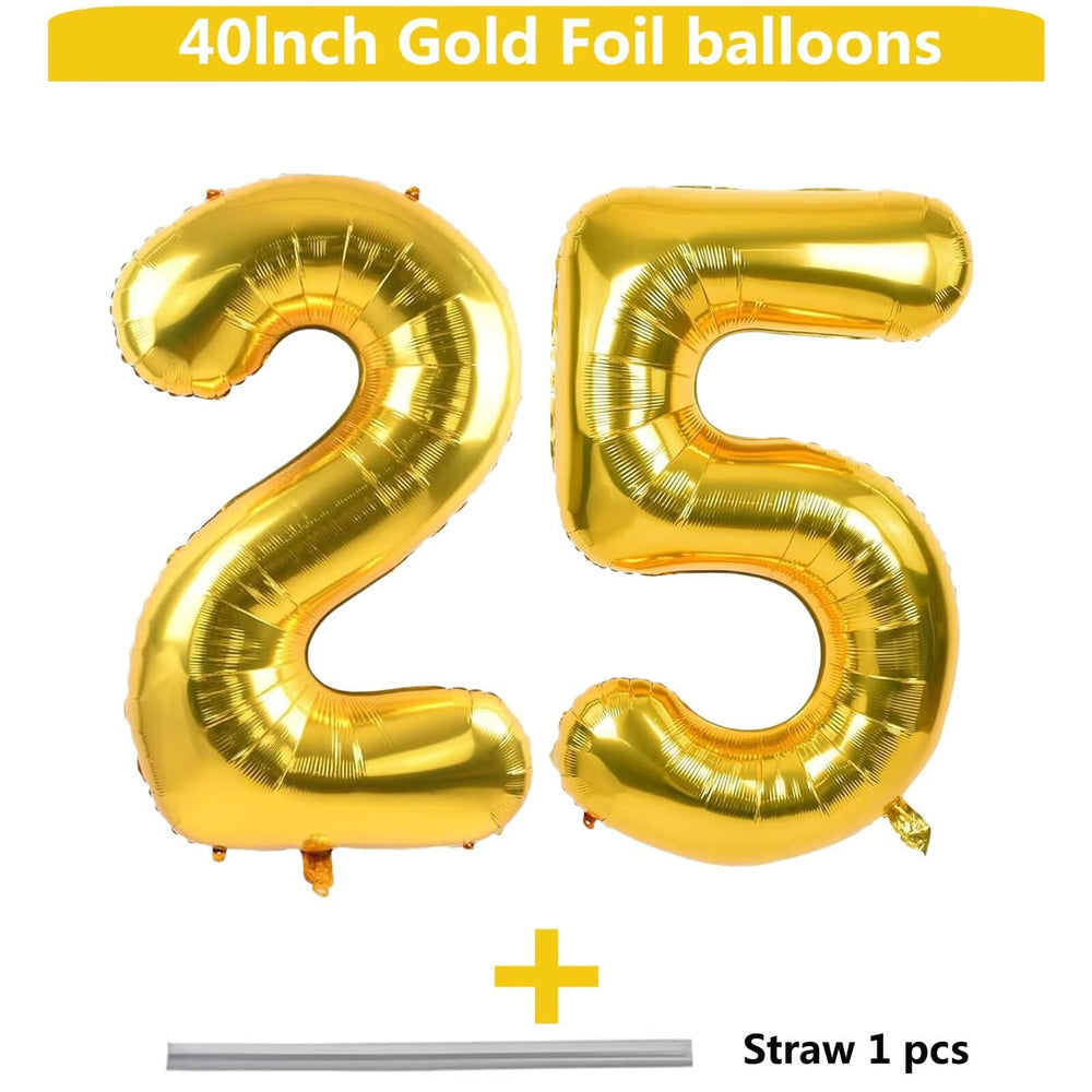 LVMOQIQIU gold number balloon 52 for anniversaries with elegant glow