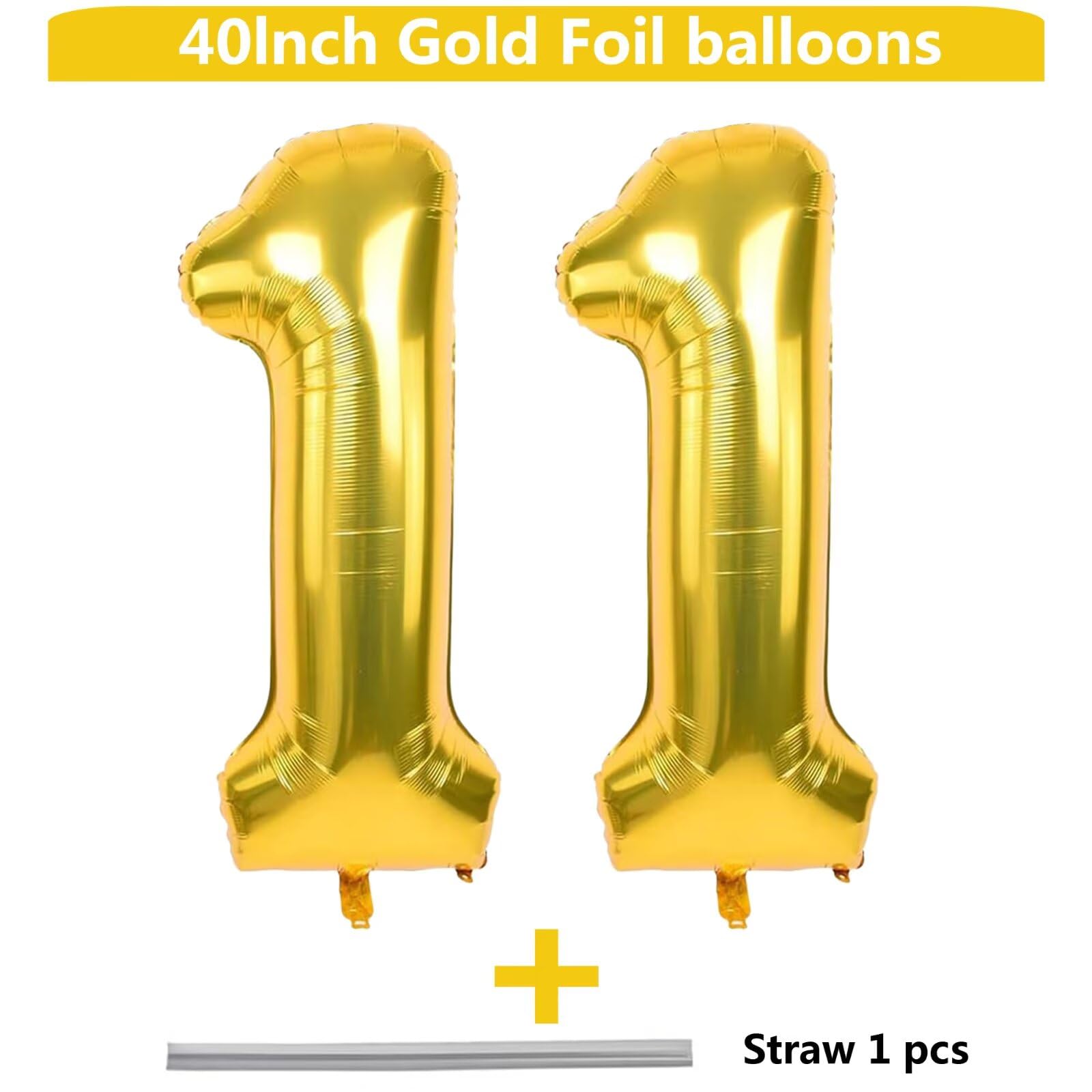LVMOQIQIU gold 11-number balloon 40inch display for photos