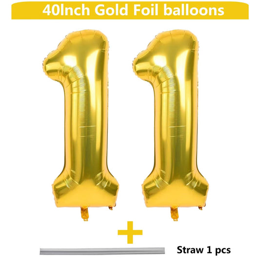 LVMOQIQIU gold 11-number balloon 40inch display for photos