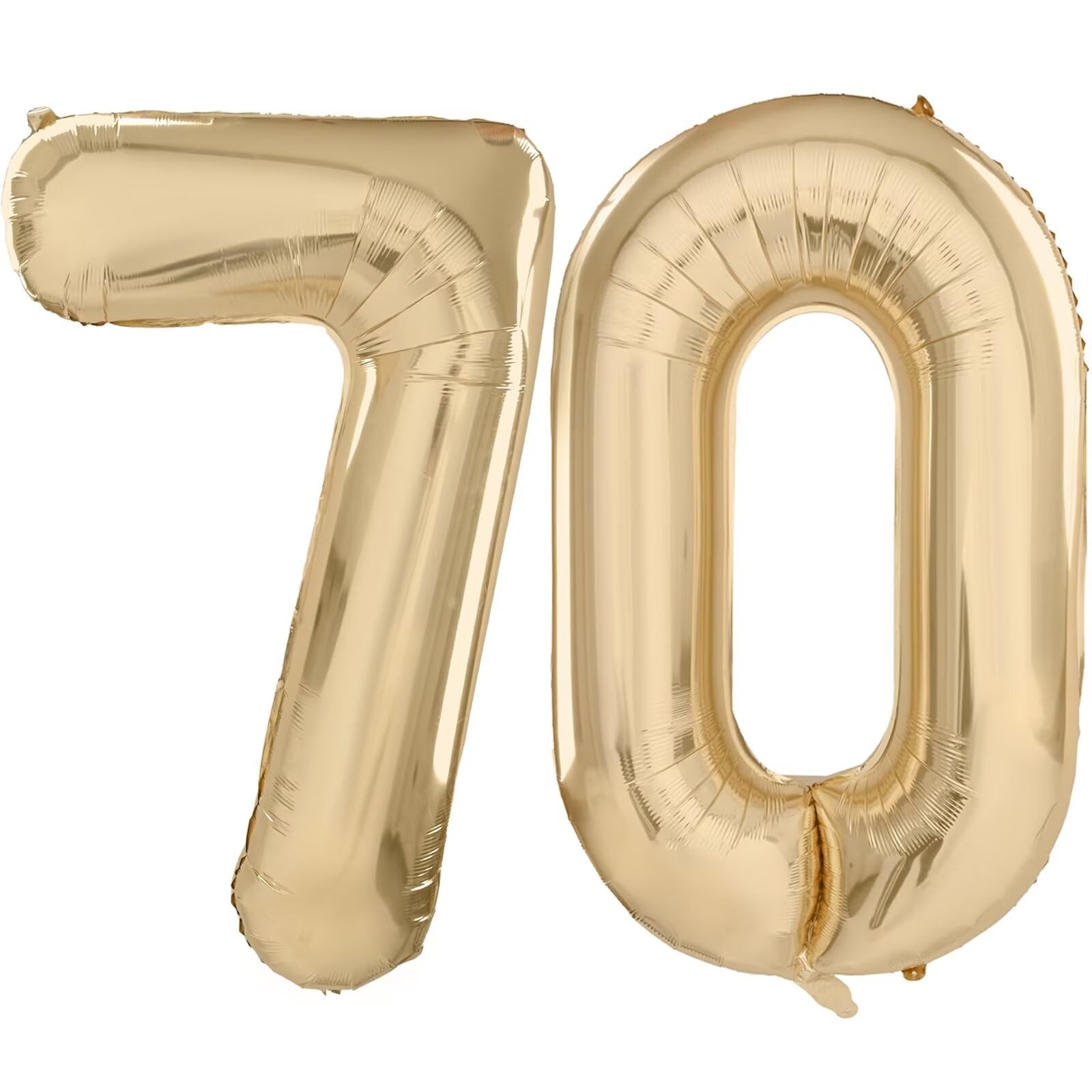 LVMOQIQIU light gold 40-inch number 70 balloon for elegant 70th birthday decor