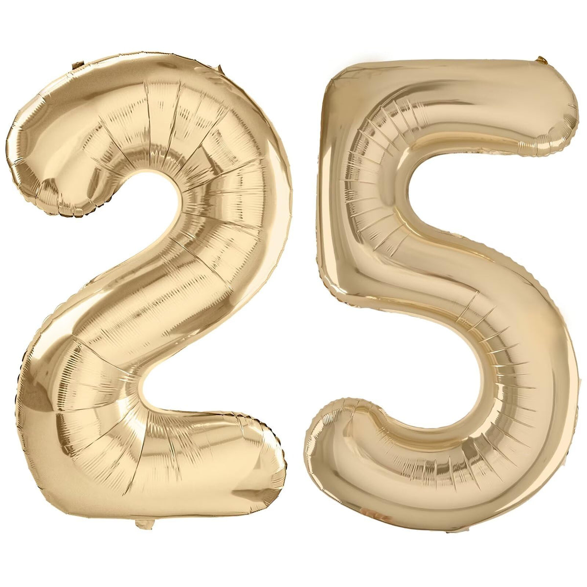 LVMOQIQIU light gold 40-inch number balloon 25 for bold birthday decor.