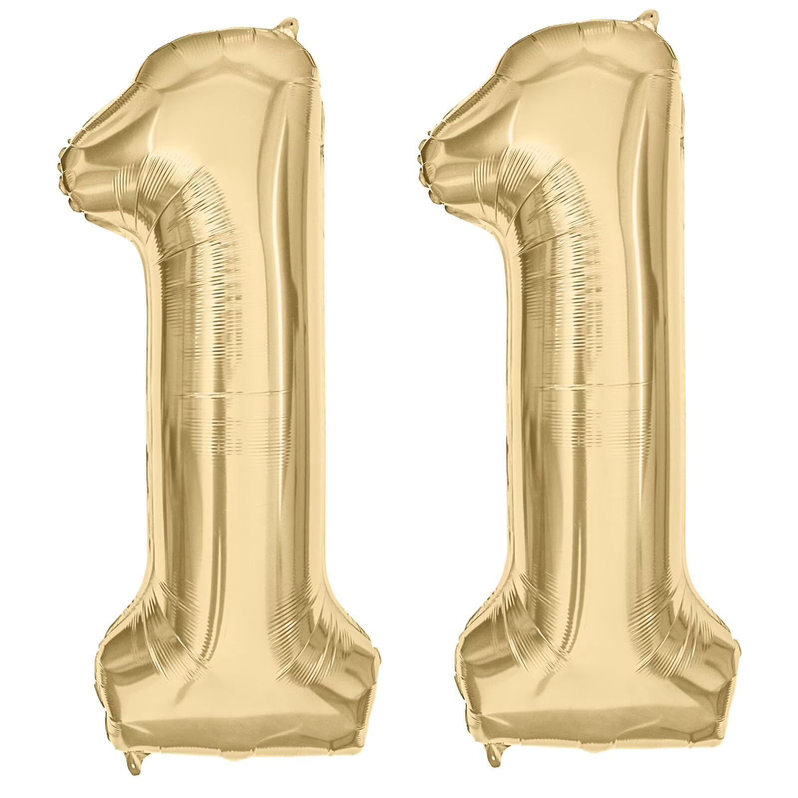 LVMOQIQIU light gold number balloon 11, ideal for elegant 11th birthday celebrations