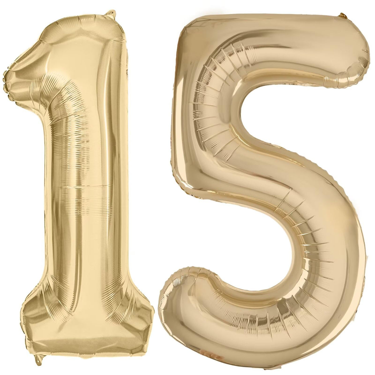 LVMOQIQIU light gold number balloon 15, ideal for 15th birthdays and elegant weddings.