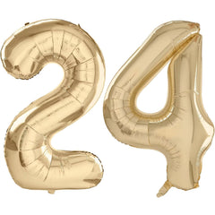 LVMOQIQIU light gold 40-inch number balloon for an elegant party focal point.