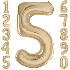 LVMOQIQIU light gold 40in number balloon for elegant milestone celebrations and photo-worthy moments