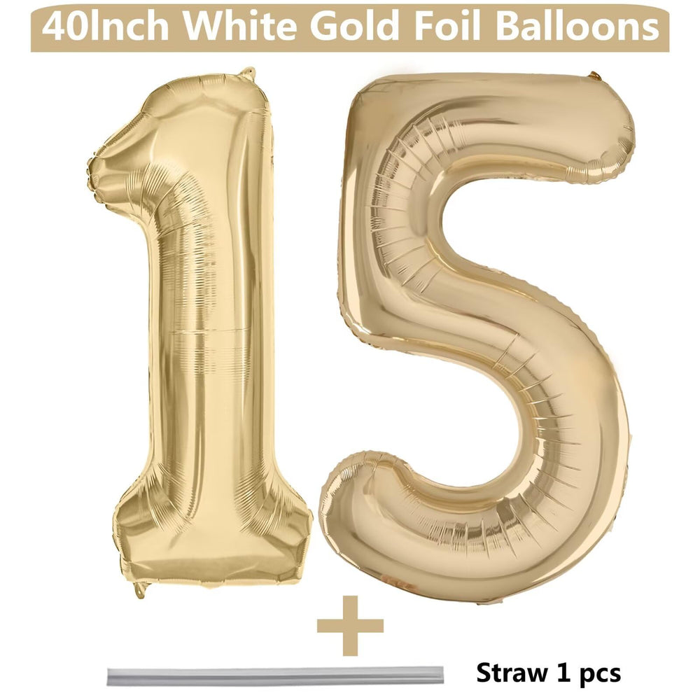 LVMOQIQIU light gold number balloon 51, perfect for milestone celebrations.