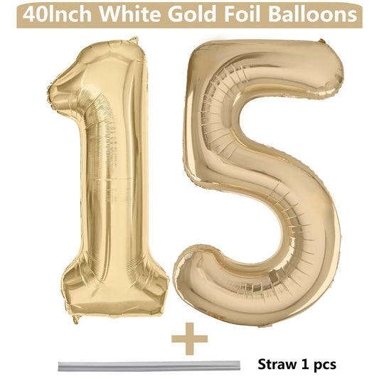 LVMOQIQIU light gold number balloon 51, perfect for milestone celebrations.