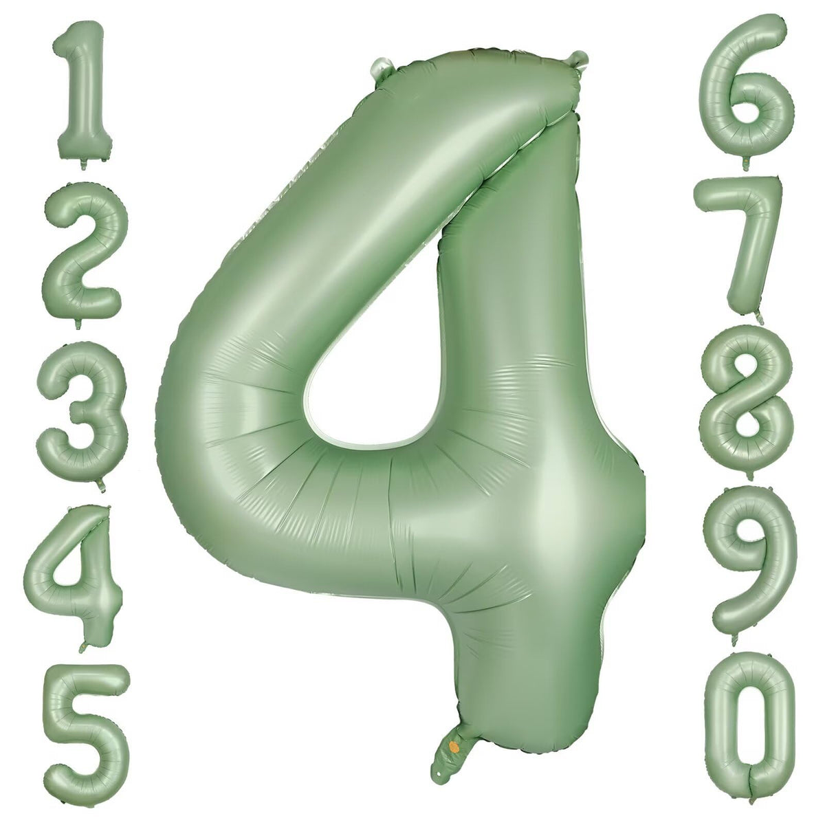 LVMOQIQIU olive green foil number 4 balloon elevating birthday decor with bold color