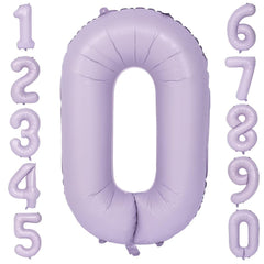 LVMOQIQIU purple 0-number balloon 40-inch foil, ideal for striking party photos.