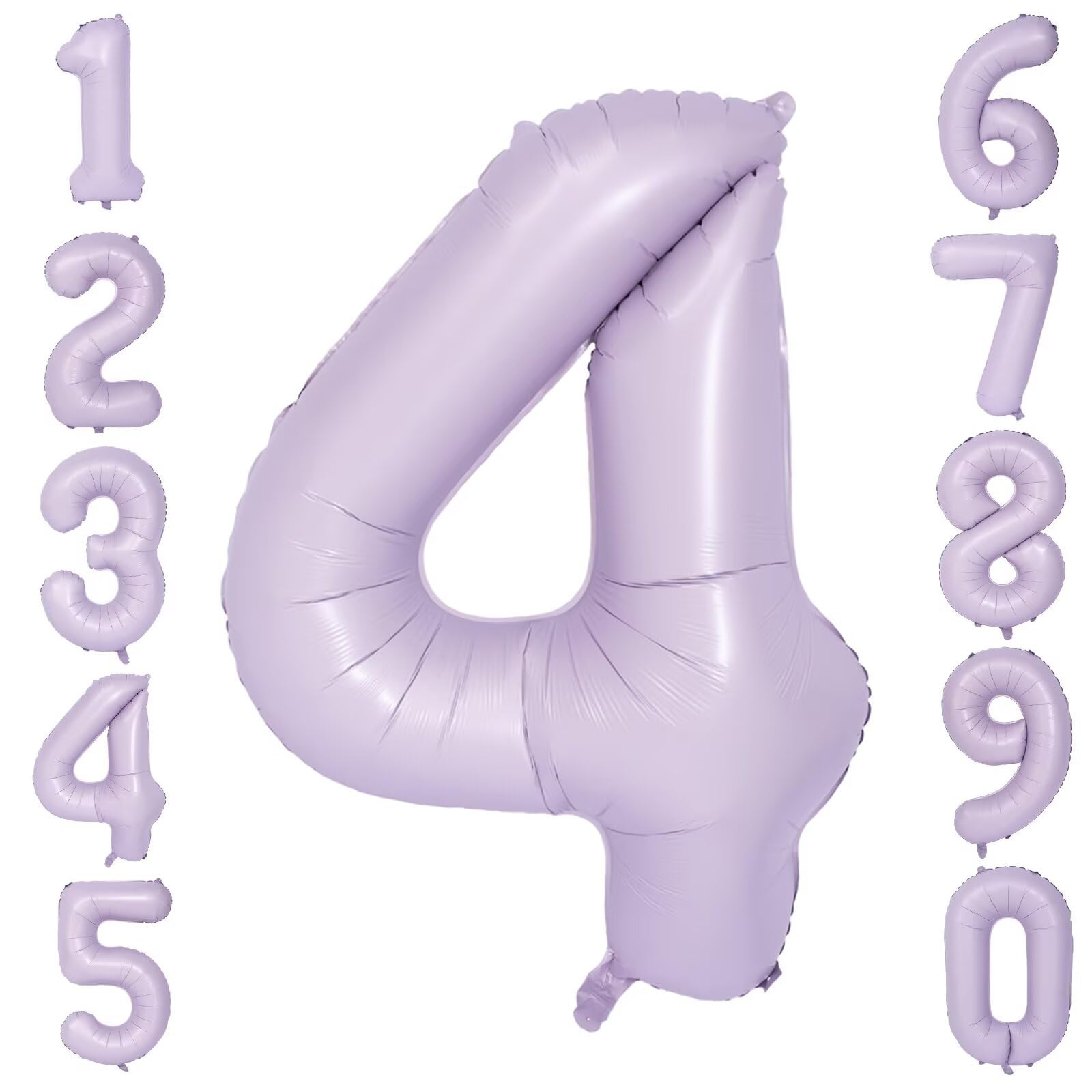 LVMOQIQIU purple 4-number balloon front view for bold party decor.