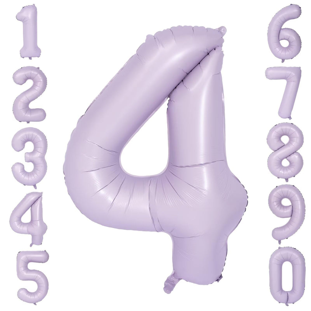 LVMOQIQIU purple 4-number balloon front view for bold party decor.