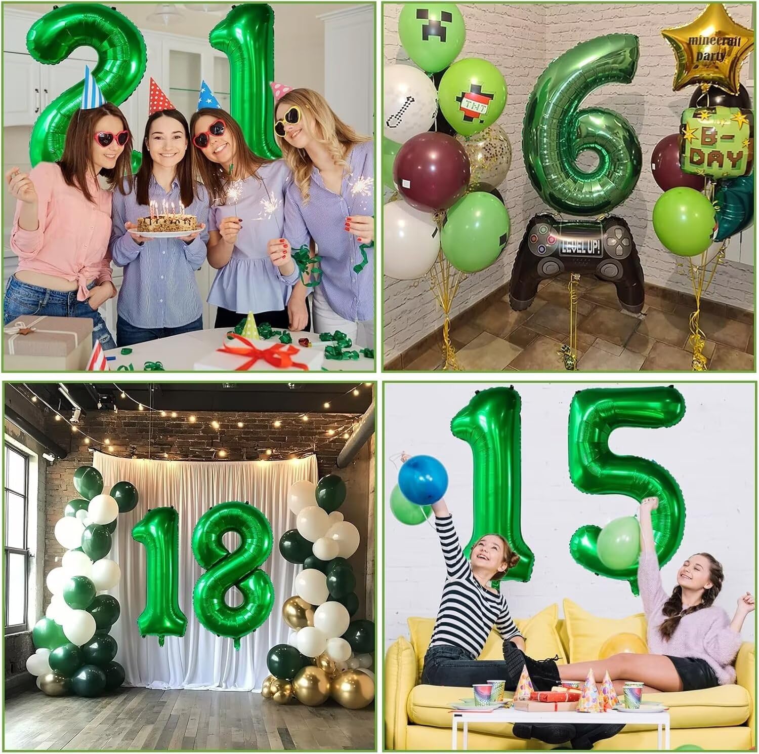 LVMOQIQIU wedding decor with dark green numbers for elegant reception styling.