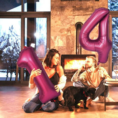 LVMOQIQIU wine red number 6 foil balloons for festive party decoration
