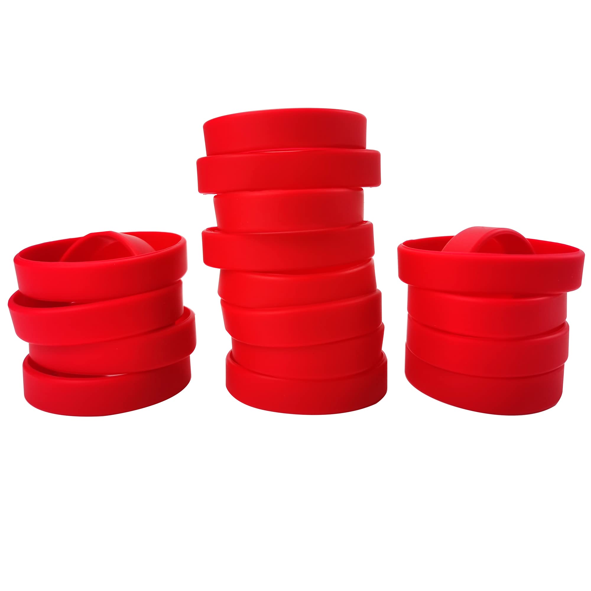 LVNRIDS customizable logo wristbands in red for event branding.