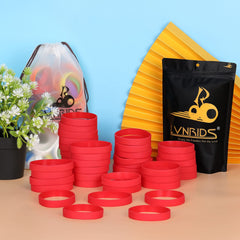 Closeup of LVNRIDS silicone wristband showing soft material and comfortable fit.