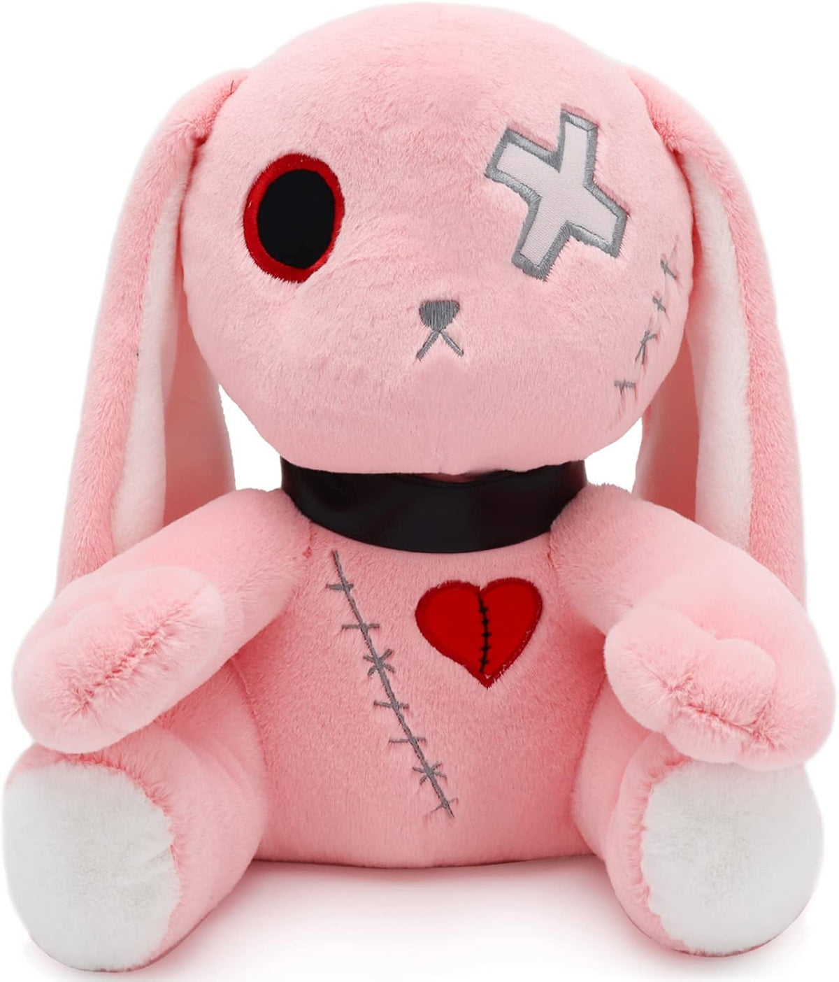 LVQING rabbit plush doll with long ears in pink for cozy cuddles