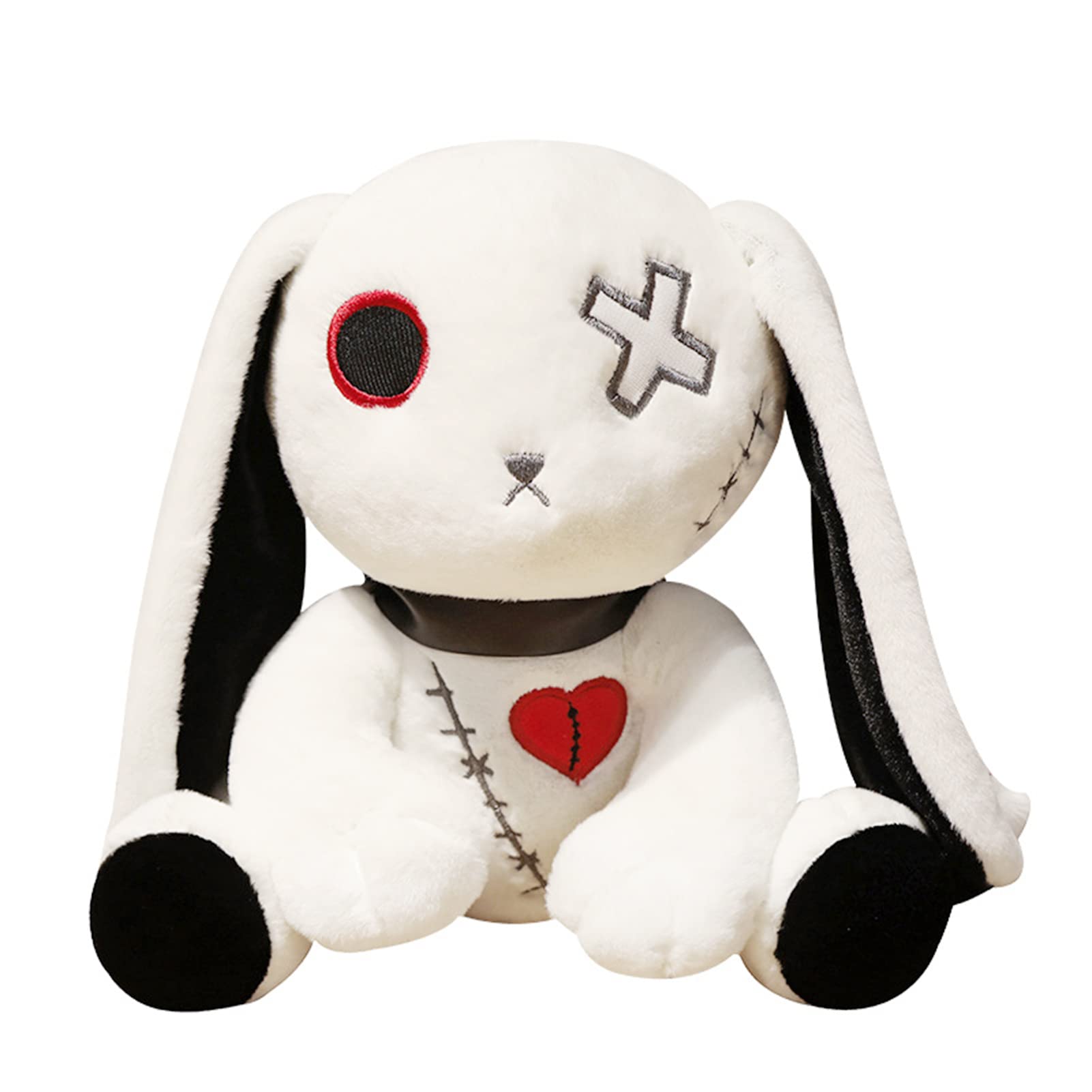 LVQING rabbit plush doll standing white front view shows soft texture for safe play and decor