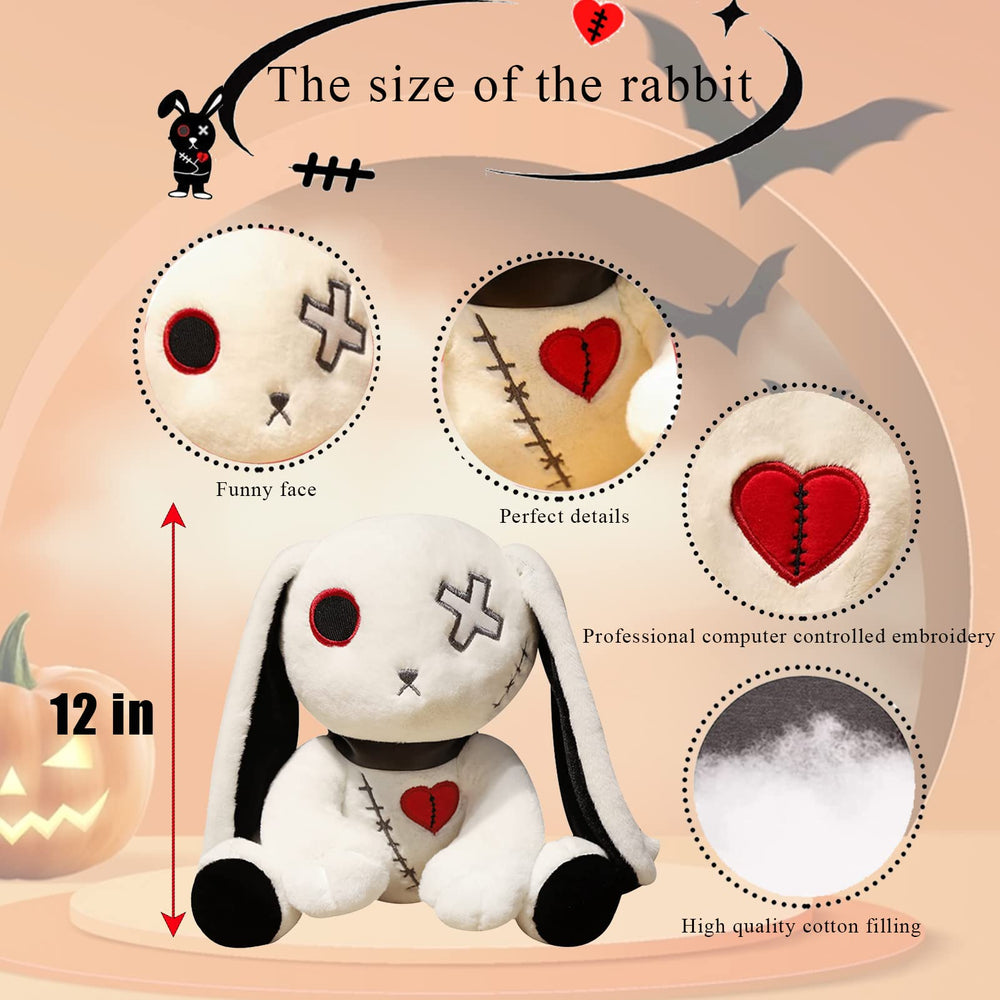 LVQING scary rabbit stuffed animal for Halloween adds spooky charm to themed rooms