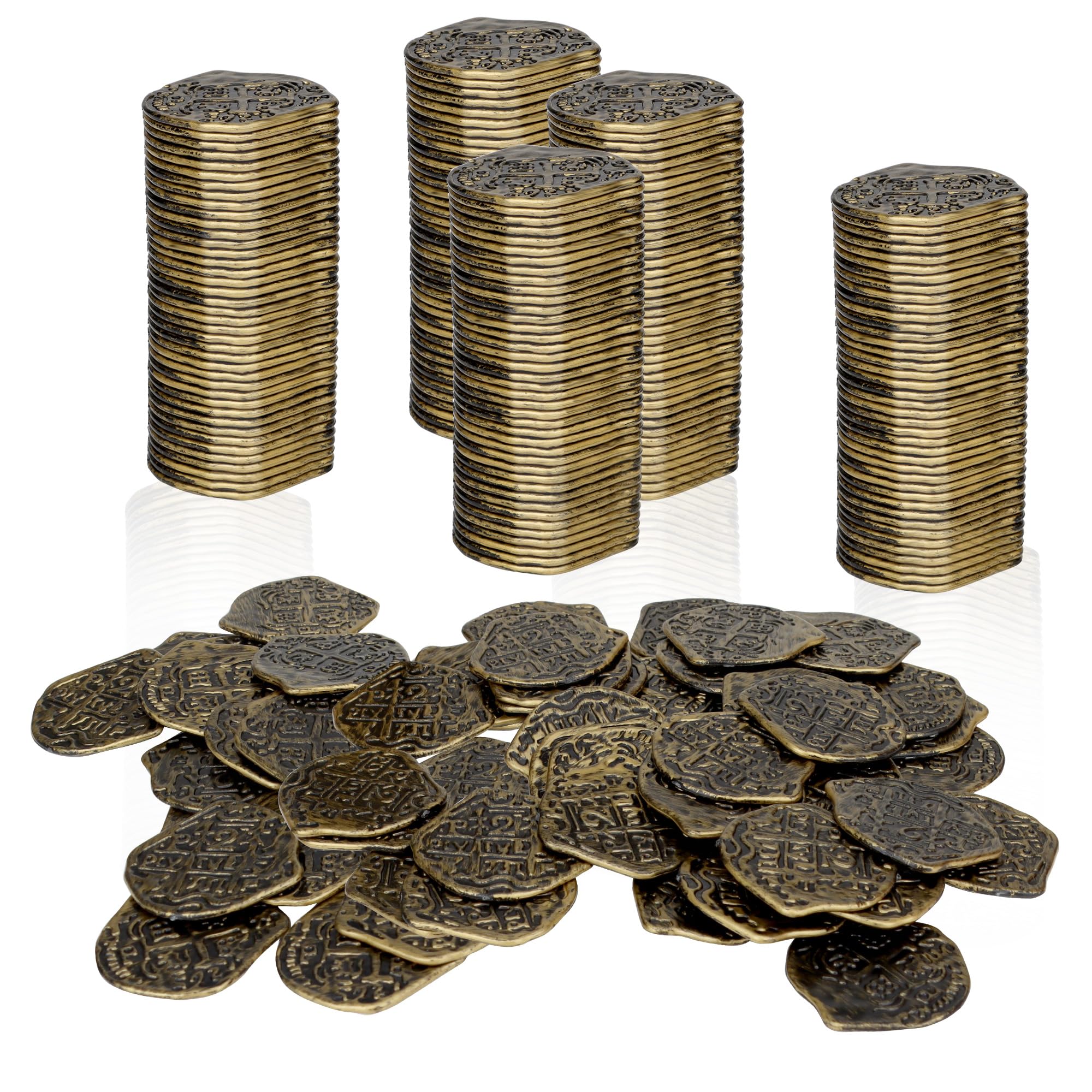 LVYOUIF pirate bronze coins close-up showing realistic treasure design for imaginative play.