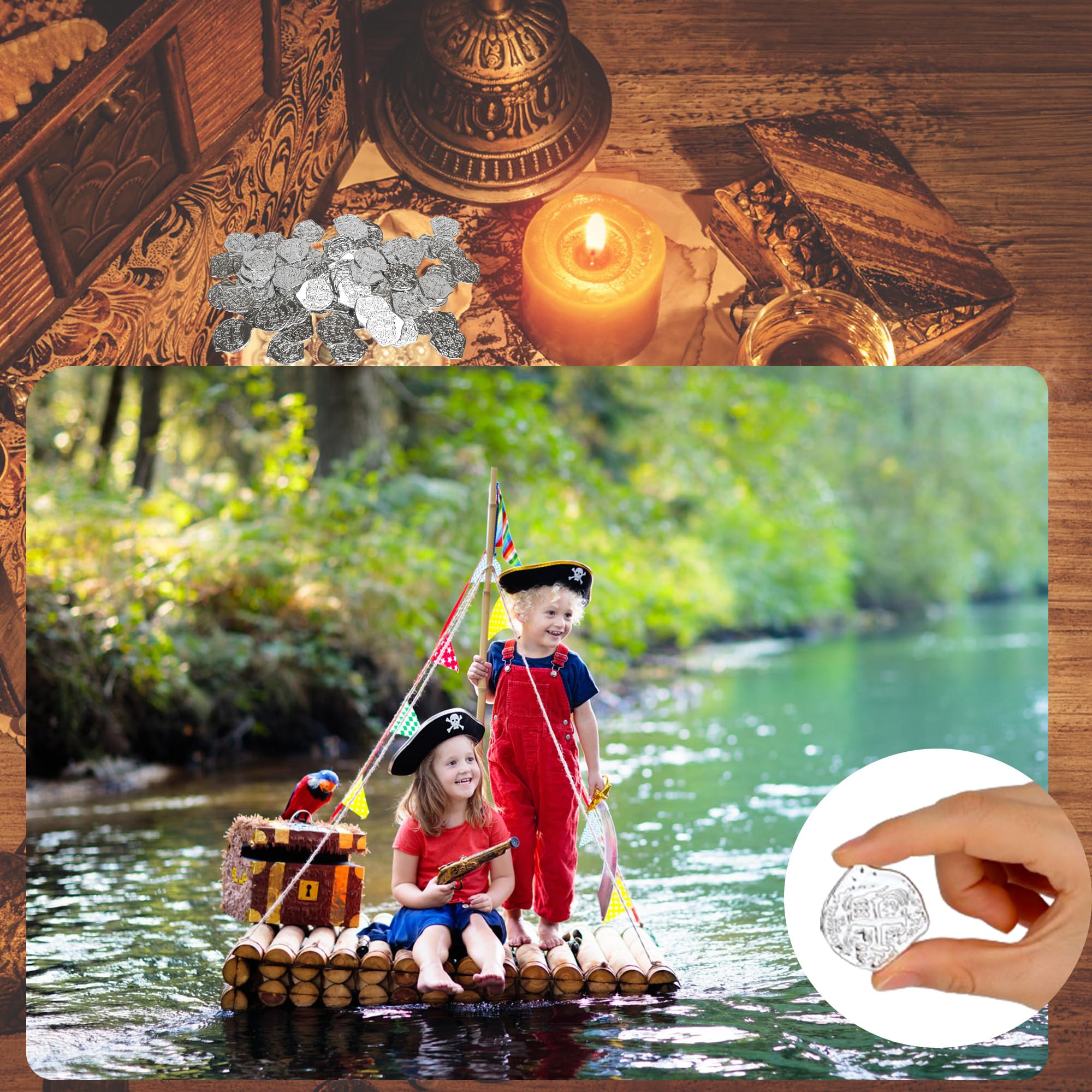LVYOUIF treasure-hunt coins pack ideal for party activities.