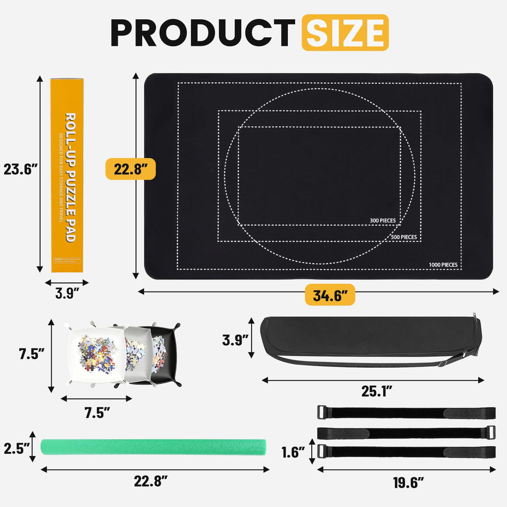Lwoeo puzzle mat roll up foam tube stores rolled puzzle securely for travel