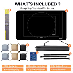 Lwoeo non-slip bottom, stable puzzle work surface.
