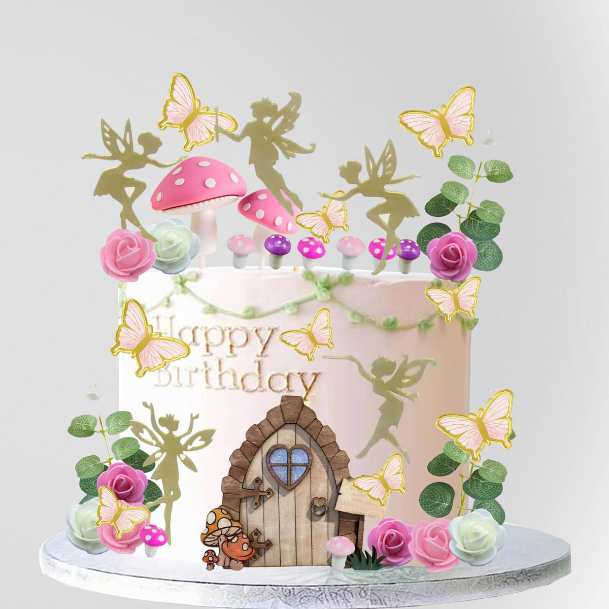 LXASIY fairy house door for magical cake toppers and enchanting party decor.