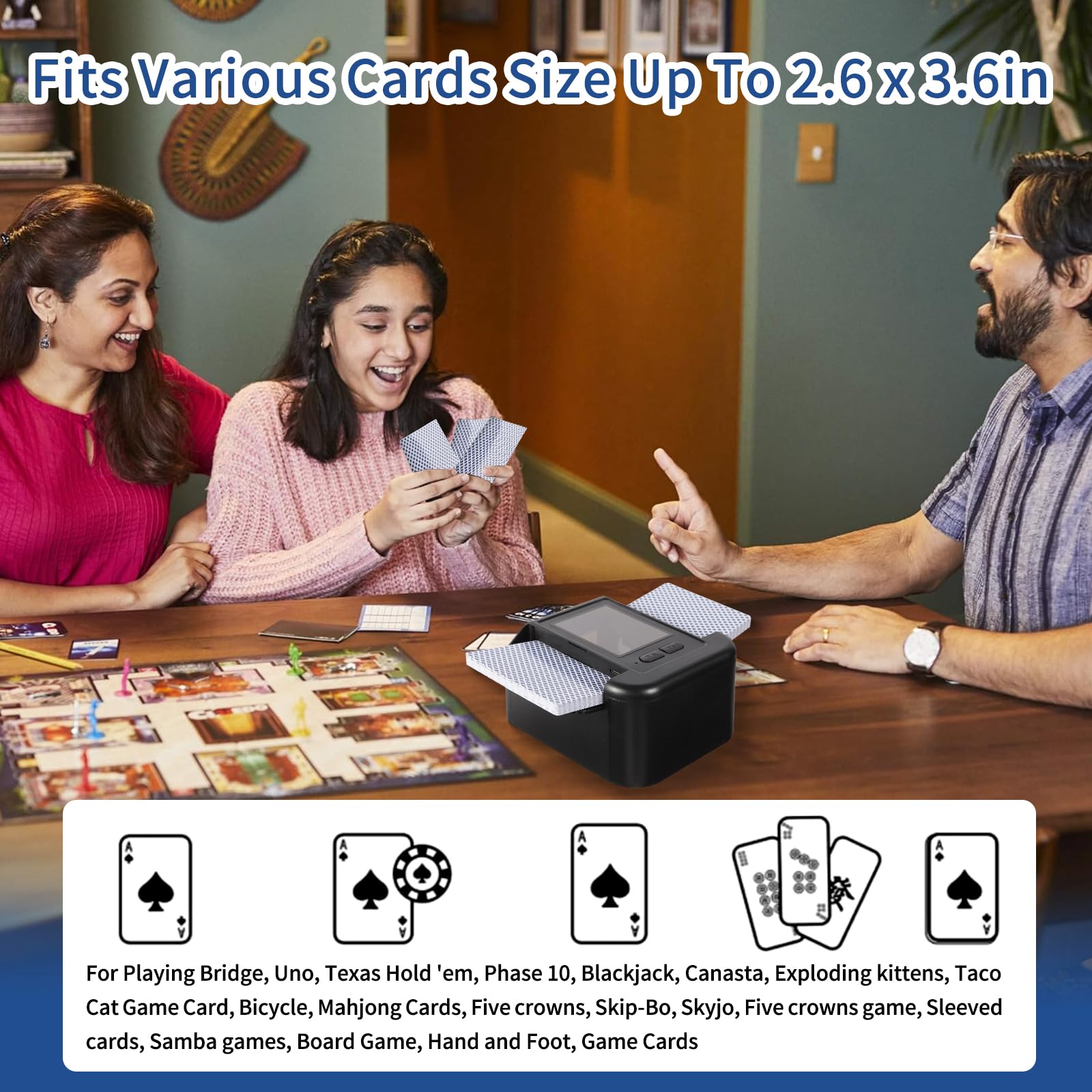 Lxjmcwio low-noise fast shuffle minimizes disruption for focused game nights