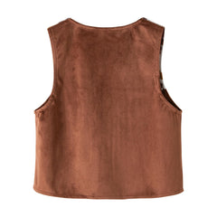 LXKIKMM vest fringe and rope motif add authentic western flair.