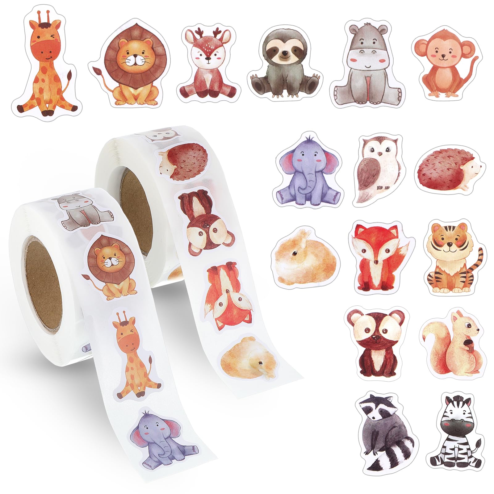 LXUEJIE forest animal stickers roll for classroom decor and crafts