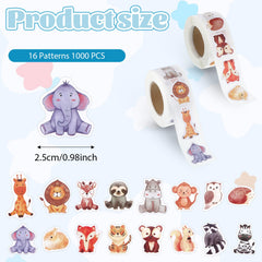 LXUEJIE watercolor animal stickers collection for scrapbooks