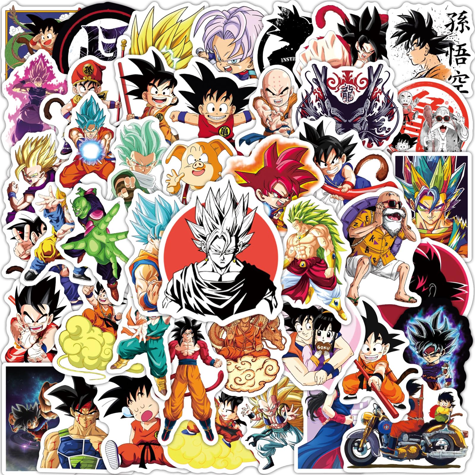 LXYRDHOQPW dragon ball sticker collection with 100 unique designs for kids