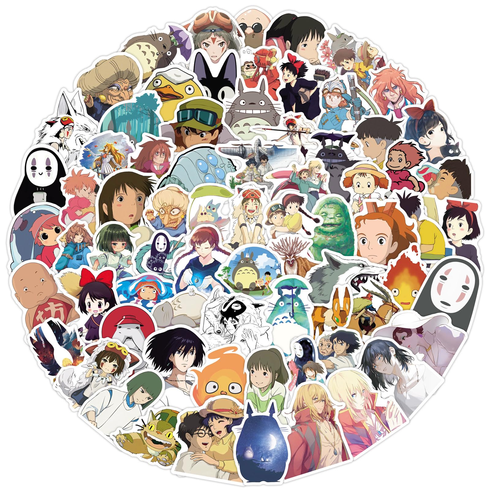 LXYRDHOQPW Hayao Miyazaki stickers pack on water bottle for vivid, waterproof decor