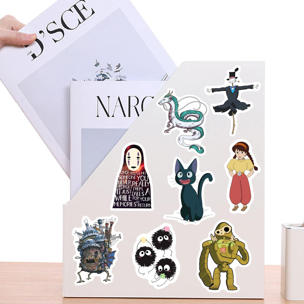 LXYRDHOQPW Hayao Miyazaki stickers on laptop add durable color