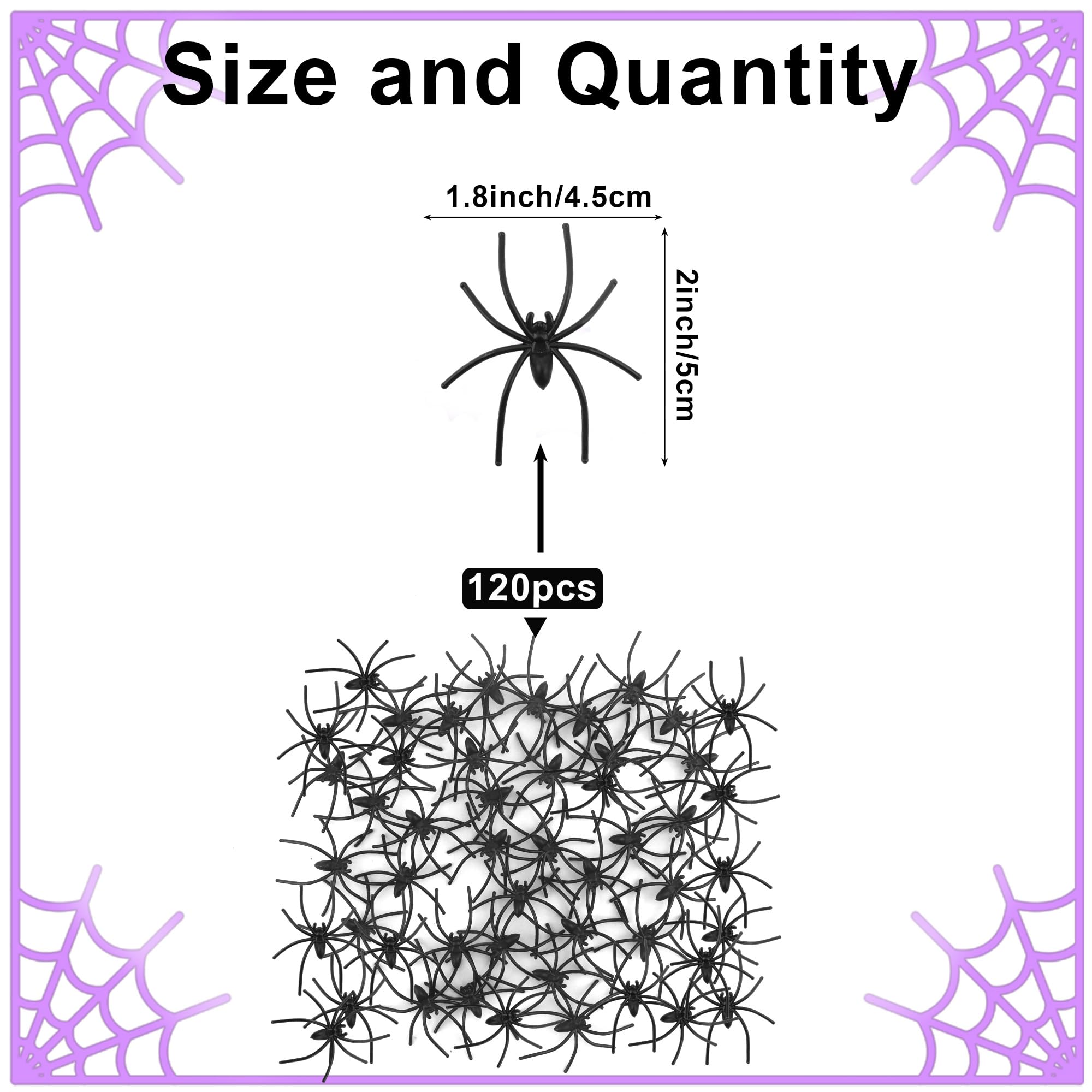 Lxzyu black spider decoration adds realism to haunted setups