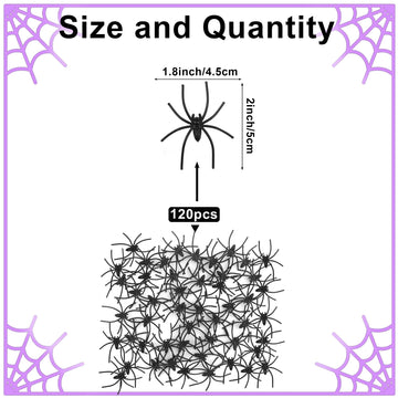 Lxzyu black spider decoration adds realism to haunted setups