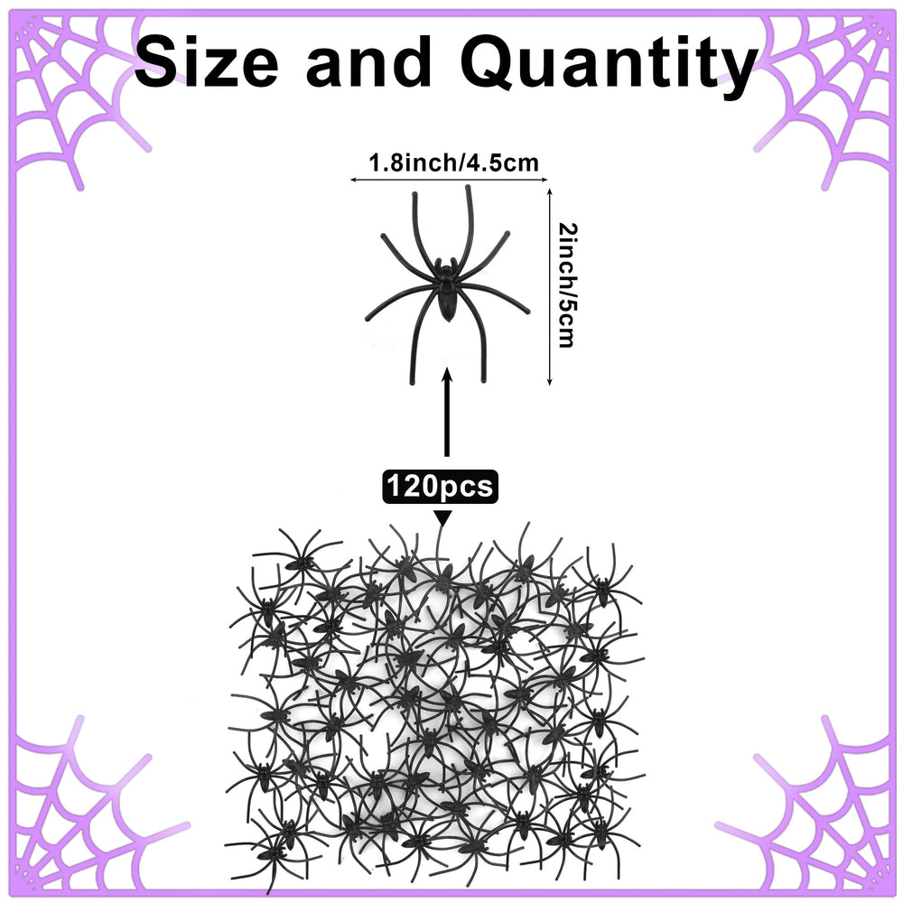 Lxzyu black spider decoration adds realism to haunted setups