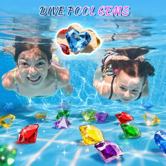 Lxzyu pool diving gems heart 40mm pink perfect for family pool games