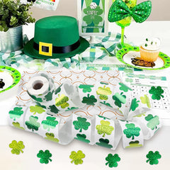 Lxzyu laser glitter shamrock sticker adds festive shine to scrapbooks