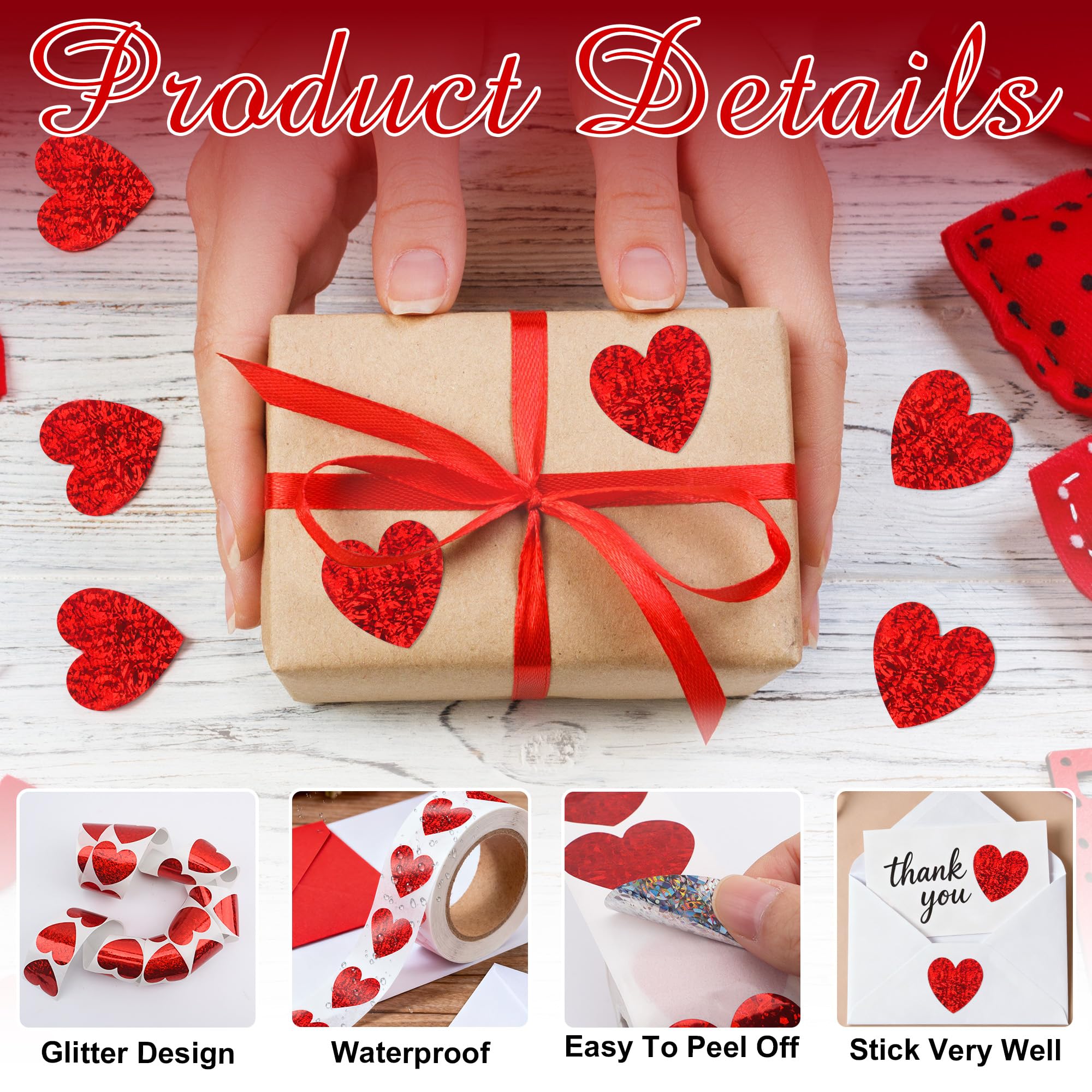 Lxzyu valentines gift decoration stickers for present embellishment