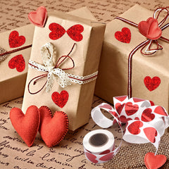 Lxzyu red heart stickers for wedding or party decor
