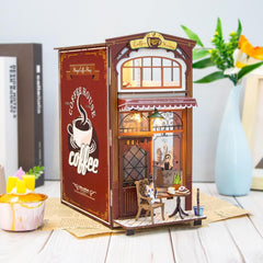 Lycidae dollhouse cafe LED lighting creates warm ambience for evenings.