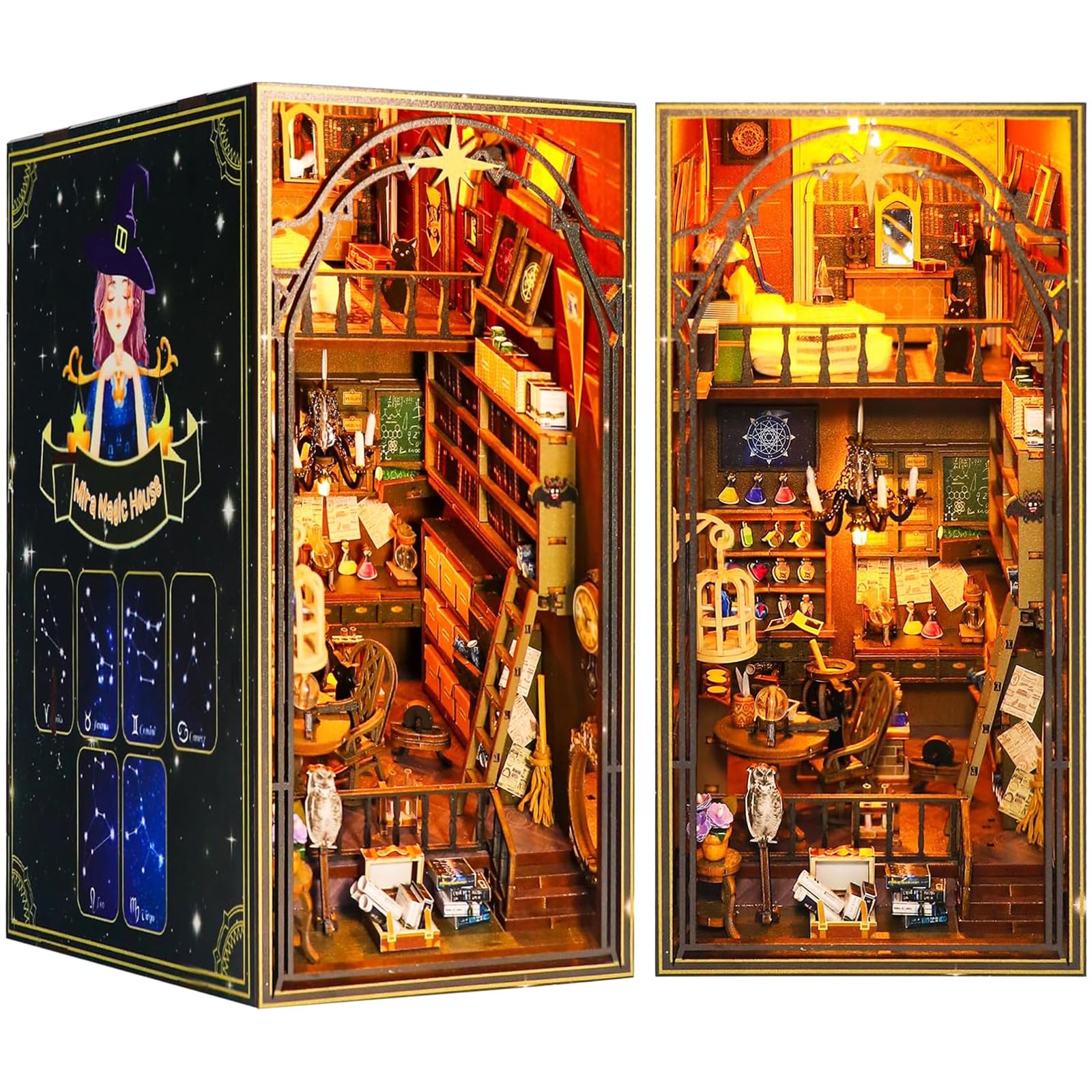 Lycidae Finished book nook on a shelf, charming decorative centerpiece.