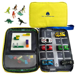 Lycnufrewolf portable play case with dinosaur interior boosts imaginative play on the go.