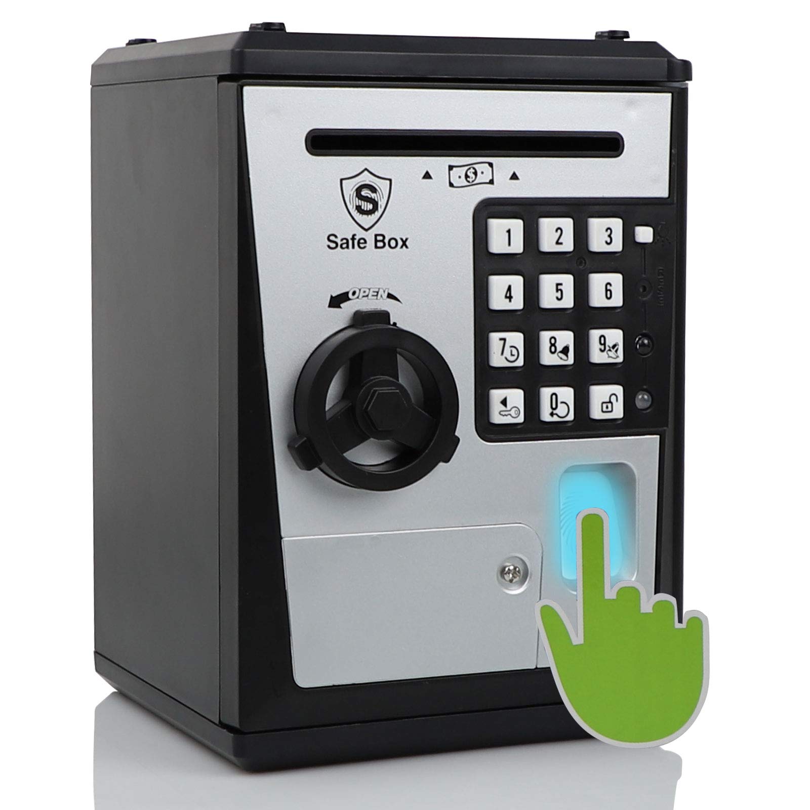 Lyght Mini ATM Savings Bank front view shows compact design for kids' room.