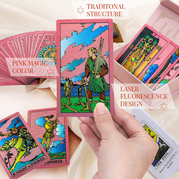 LYINGFISH rose-gold pink deck highlights unique card artistry for inspiring readings.