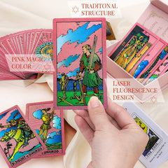 LYINGFISH rose-gold pink deck highlights unique card artistry for inspiring readings.