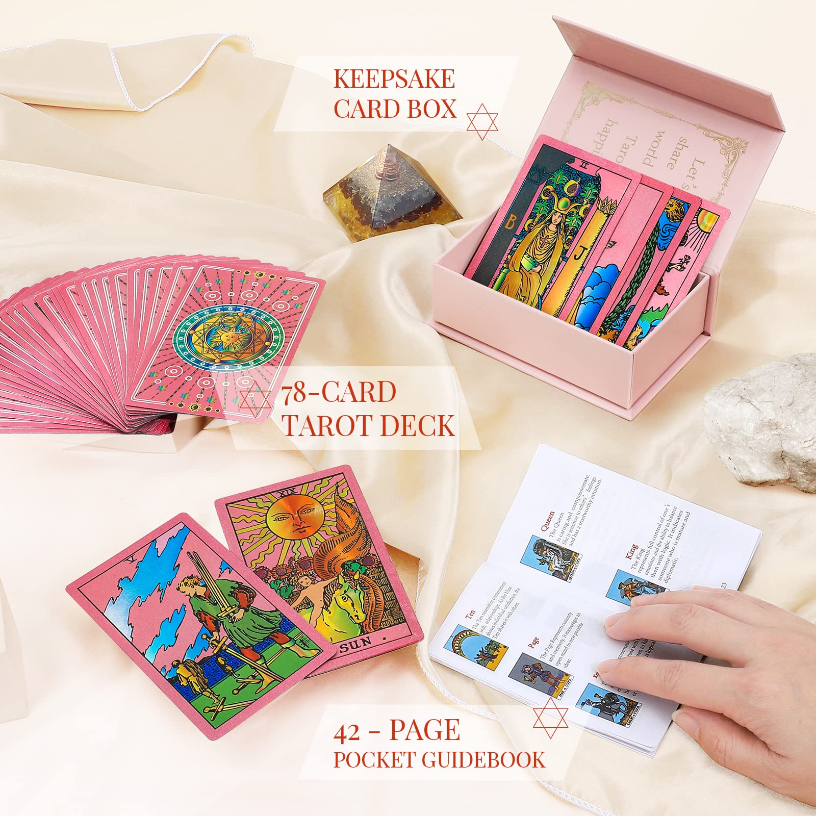 LYINGFISH waterproof tarot cards stay smooth during travel and daily use.