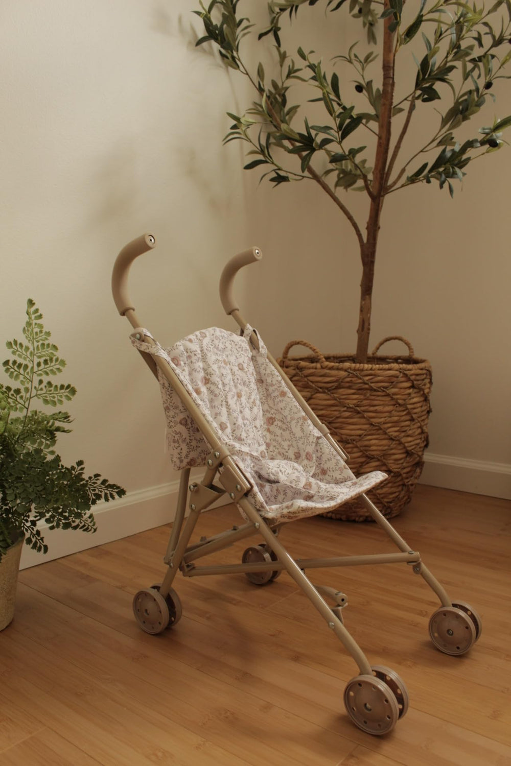 Smooth swiveling wheels glide through crowded spaces and smooth surfaces.