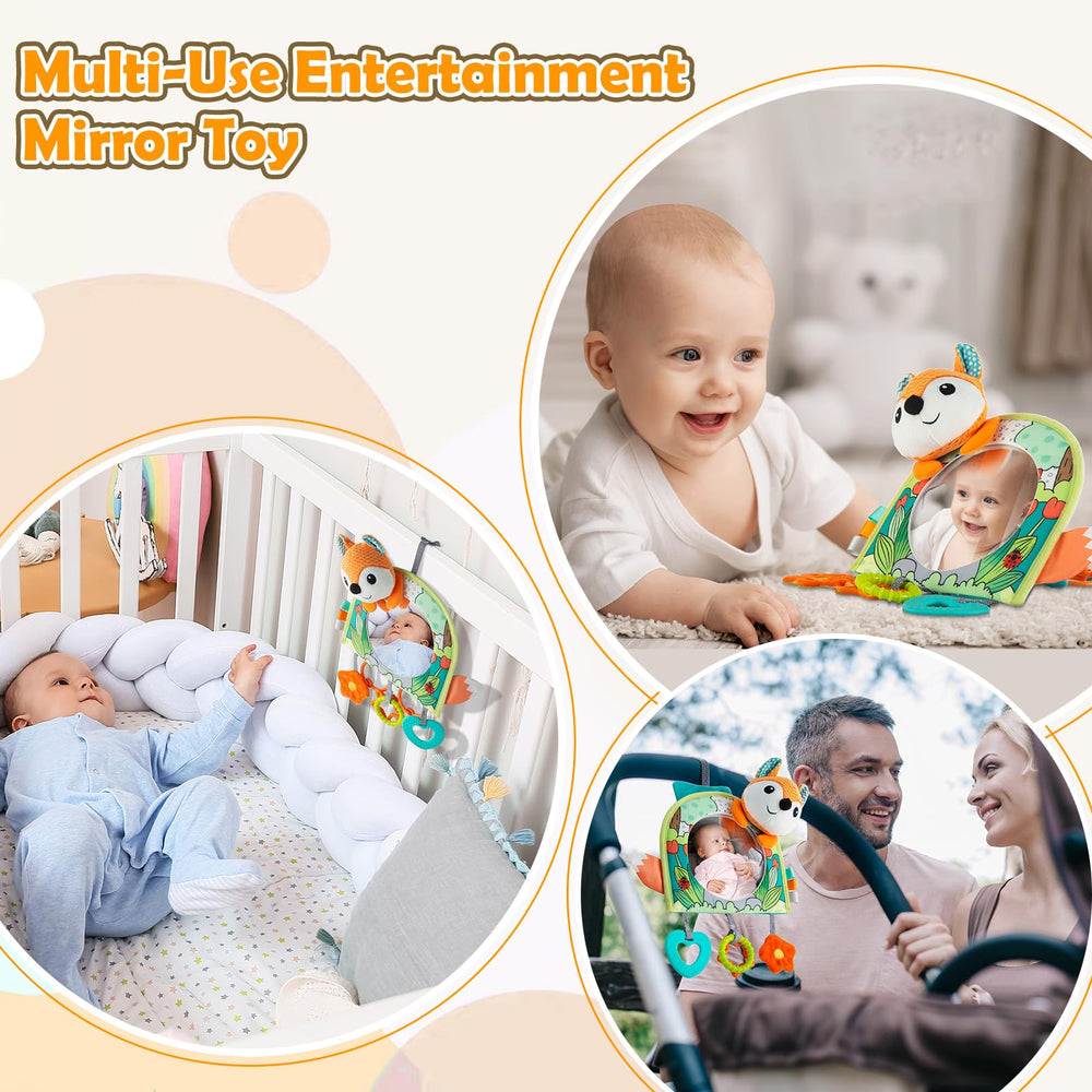 Lynncare car seat toy teether for safe travel chewing